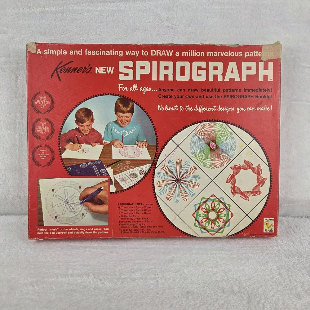 1970 Kenner Spirograph Drawing Set Vintage #401 Drawing Set COMPLETE No Pens